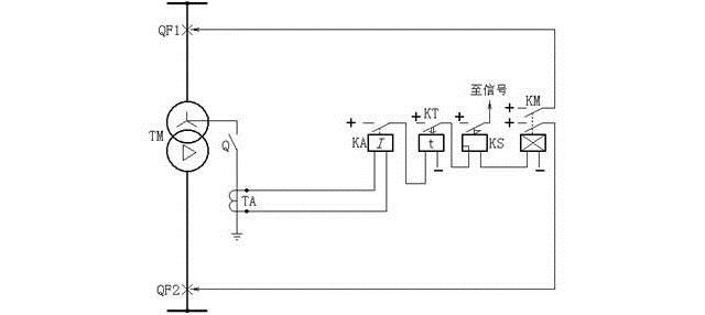 變壓器零序電流保護原理接線圖