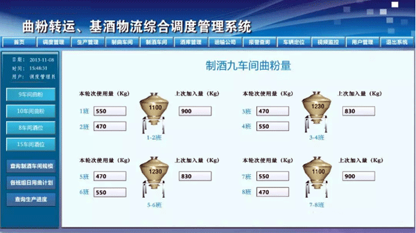 自動化調(diào)度系統(tǒng)制酒車間曲粉
