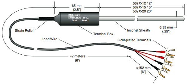 5626/5628二等標準鉑電阻溫度計外形尺寸