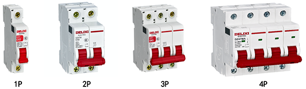 微型斷路器按級數(shù)分類