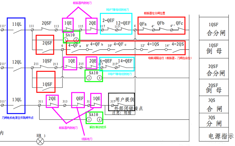 雙母線隔離開關(guān)閉鎖及其倒母回路