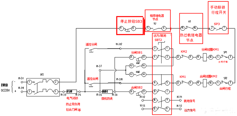 隔離開關(guān)控制原理圖